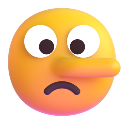 Lying Face emoji on Microsoft