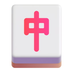 Mahjong Red Dragon emoji on Microsoft