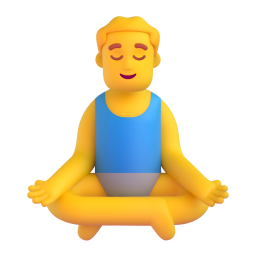 Man in lotus position