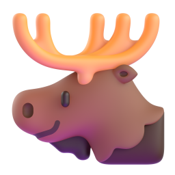 Moose emoji on Microsoft