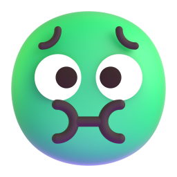 Nauseated Face emoji on Microsoft
