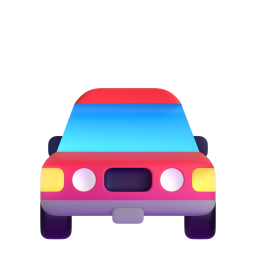 Oncoming Automobile emoji on Microsoft