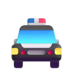 Oncoming Police Car emoji on Microsoft