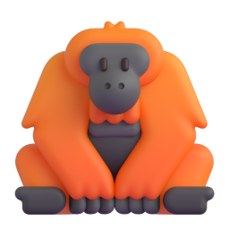 Orangutan emoji on Microsoft