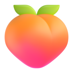 Peach emoji on Microsoft