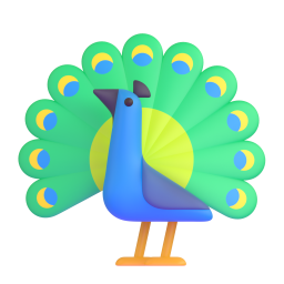 Peacock emoji on Microsoft