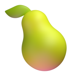 Pear emoji on Microsoft