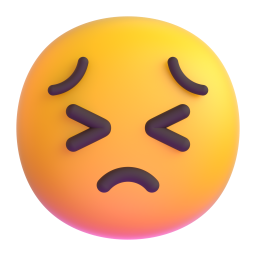 Persevering Face emoji on Microsoft