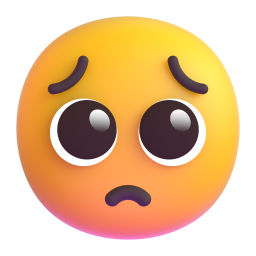 Pleading Face emoji on Microsoft