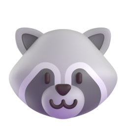 Raccoon emoji on Microsoft