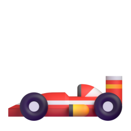 Racing Car emoji on Microsoft