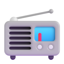 Radio emoji on Microsoft