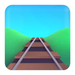 Railway Track emoji on Microsoft