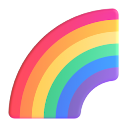 Rainbow emoji on Microsoft