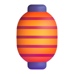 Red Paper Lantern emoji on Microsoft