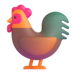 Rooster emoji on Microsoft