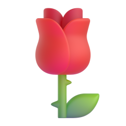 Rose emoji on Microsoft
