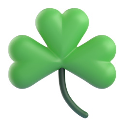 Shamrock emoji on Microsoft