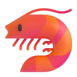 Shrimp emoji on Microsoft