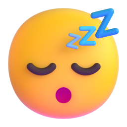 Sleeping Face emoji on Microsoft
