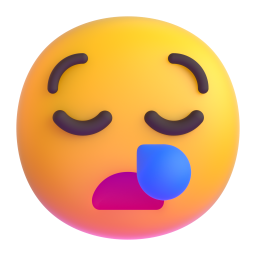 Sleepy Face emoji on Microsoft
