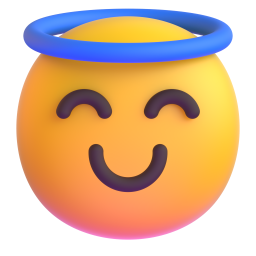 Smiling Face with Halo emoji on Microsoft