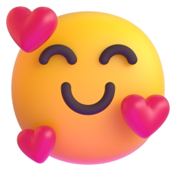 Smiling Face with Hearts emoji on Microsoft