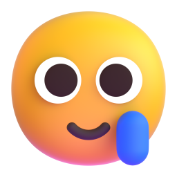 Smiling Face with Tear emoji on Microsoft