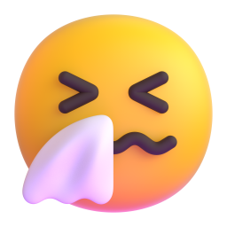 Sneezing Face emoji on Microsoft