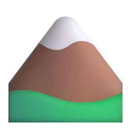 Snow-capped Mountain emoji on Microsoft