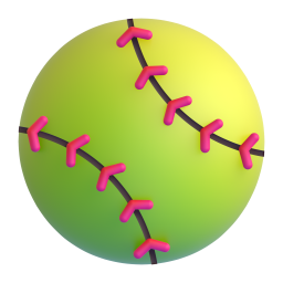 Softball emoji on Microsoft