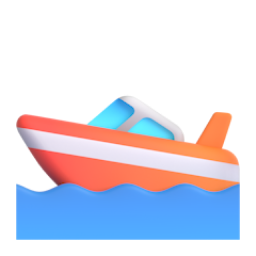 Speedboat emoji on Microsoft