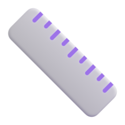 Straight Ruler emoji on Microsoft