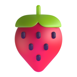 Strawberry emoji on Microsoft