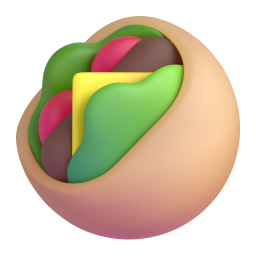 Stuffed Flatbread emoji on Microsoft