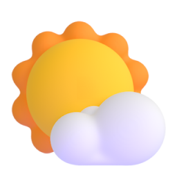 Sun Behind Small Cloud emoji on Microsoft
