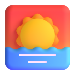 Sunrise emoji on Microsoft