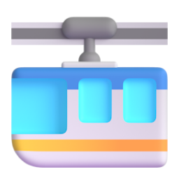 Suspension Railway emoji on Microsoft