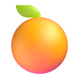 Tangerine emoji on Microsoft