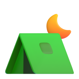 Tent emoji on Microsoft
