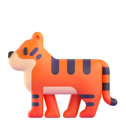 Tiger emoji on Microsoft