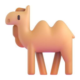 Two-Hump Camel emoji on Microsoft