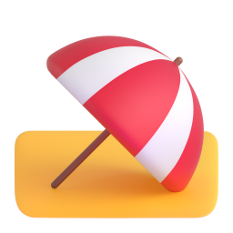 Umbrella on Ground emoji on Microsoft