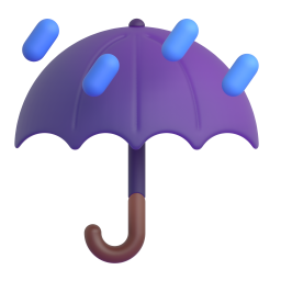 Umbrella with Rain Drops emoji on Microsoft