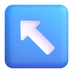 Up-Left Arrow emoji on Microsoft