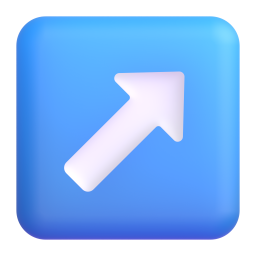 Up-Right Arrow emoji on Microsoft