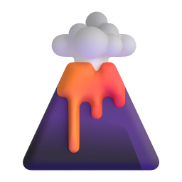 Volcano emoji on Microsoft