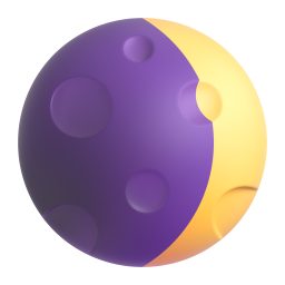 Waxing Crescent Moon emoji on Microsoft