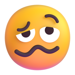 Woozy Face emoji on Microsoft