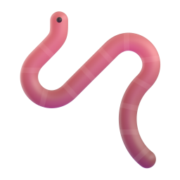 Worm emoji on Microsoft